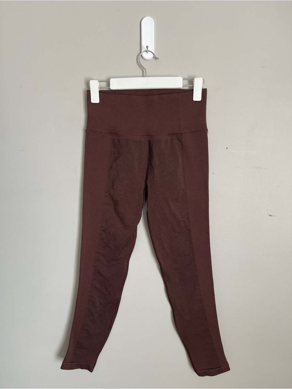 ALL IN MOTION Chocolate Brown High-Waist Seamless Leggings Sz L